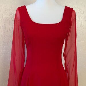 Hamptom Nites. Vintage. Red Cocktail Dress.